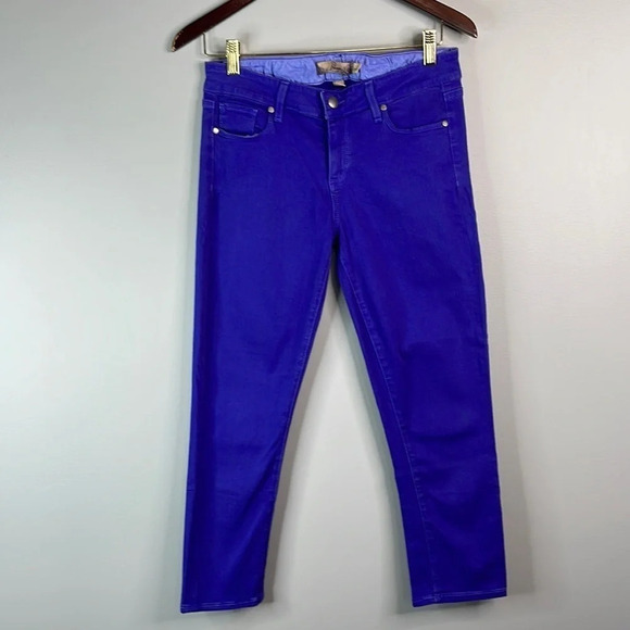 PAIGE Roxbury Purple Skinny Ankle Jeans Blue Pop of Colour Stretch USA Retro 29 - Picture 12 of 12